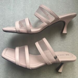 Anne Klein Bella Mesh Two Band Front Slip On Flex Sandals Blush Pink 9M
